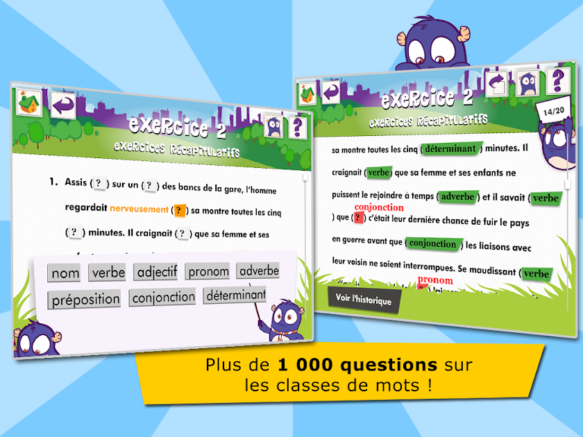Les classes de mots Screen 2
