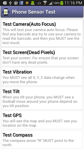 Phone Sensor Test