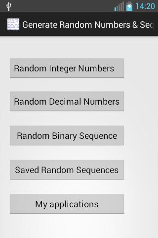 Generate Random Numbers