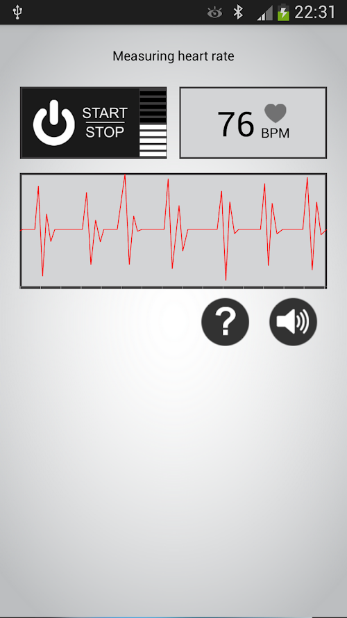Android application Heart Rate Monitor screenshort