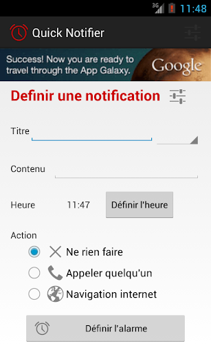 Quick notifier