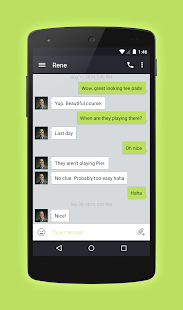 Lastest EvolveSMS Theme Bubbly Green APK for PC