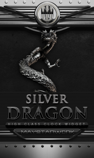 Dragon Clock Widget silver