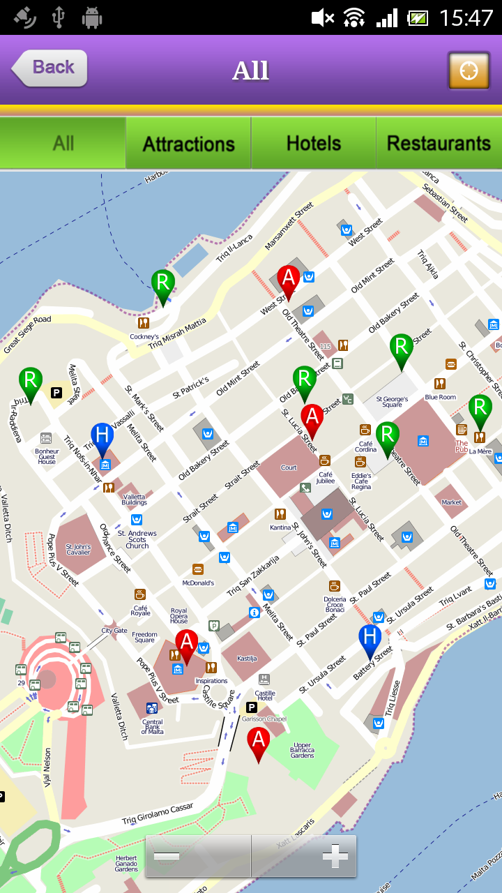 Malta Offline Travel Guide Screen 2