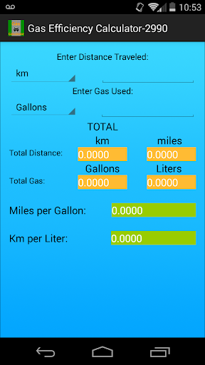Gas Efficiency Calculator LITE