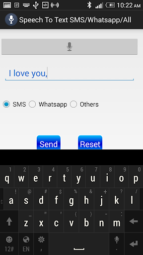 Speech To Text for SMS Whatsap