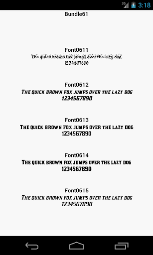 Fonts for FlipFont 61