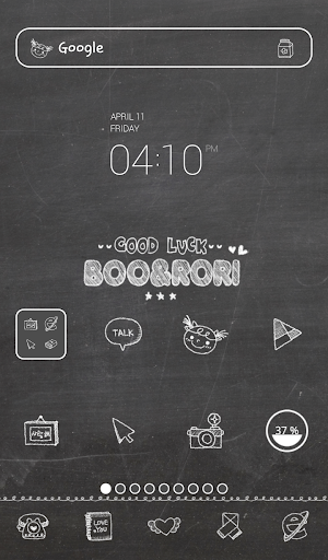 免費下載個人化APP|부 앤 로리(블랙보드) 도돌런처 테마 app開箱文|APP開箱王