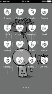 Miss You C Launcher Theme Screenshots 1