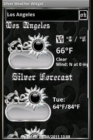 Silver  Weather Widget Screen 2