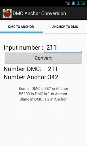 DMC Anchor Conversion