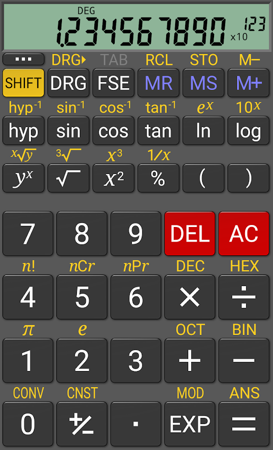   RealCalc Scientific Calculator- screenshot  