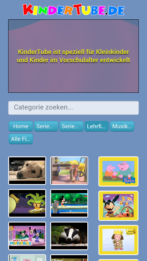 Android application KinderTube.de screenshort