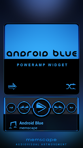 Poweramp Widget Android Blue