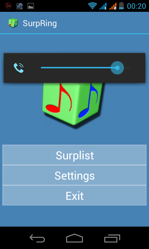 Android application SurpRing - random ringtone screenshort