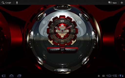 【免費個人化App】Red Magnet Clock Widget-APP點子