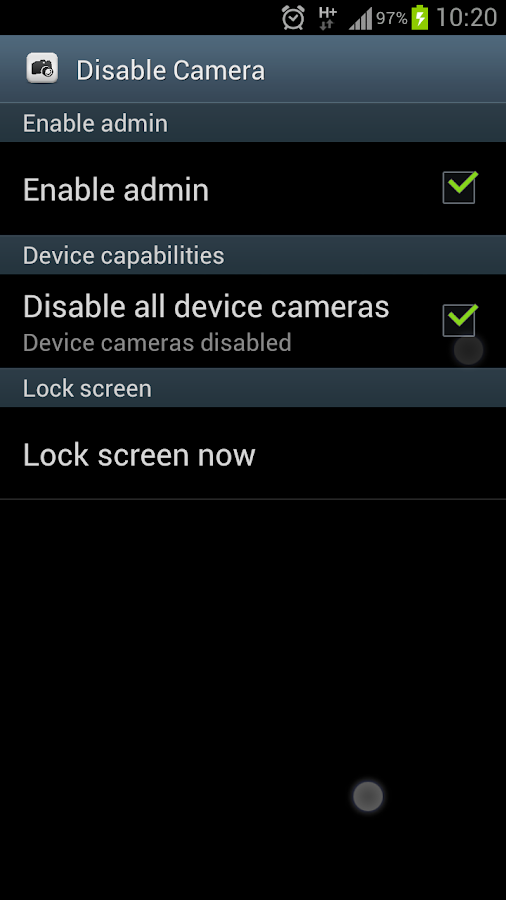 Disable Camera Widget ICS/JB Screen 3