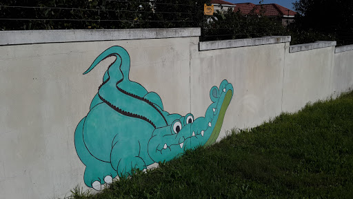 Smiling Croc Mural