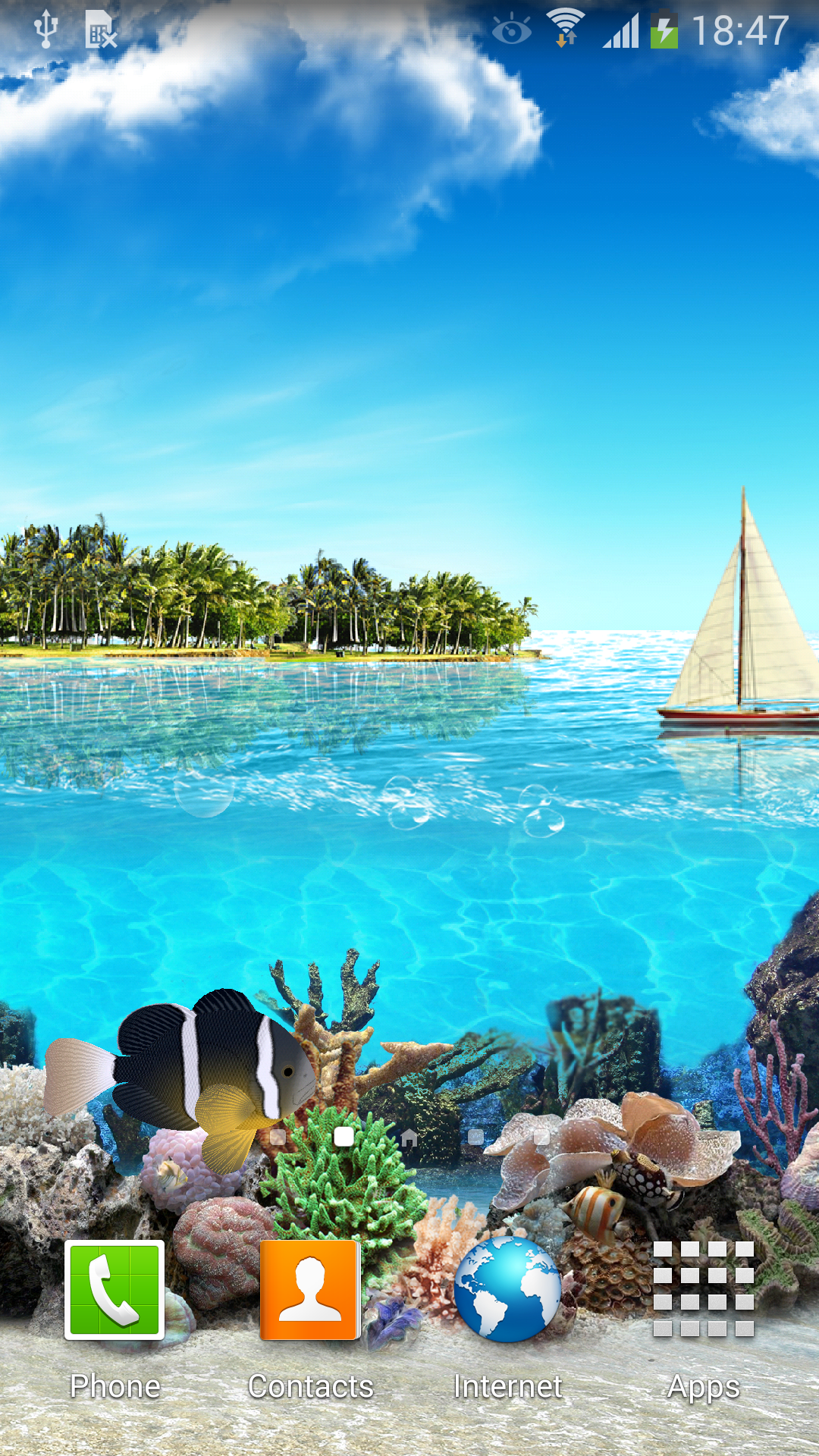 Android application Tropical Ocean Live Wallpaper screenshort