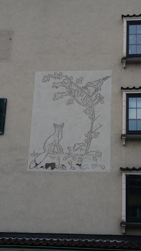 Fox and Raven Mural
