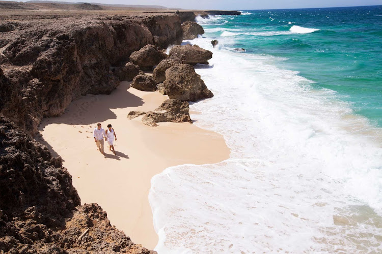 A secluded beach on Aruba.