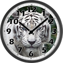 White Tiger Analog Clock logo