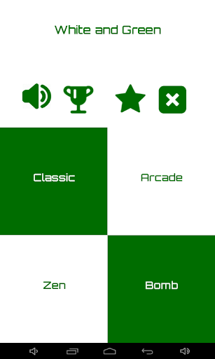 White and Green Piano Tiles