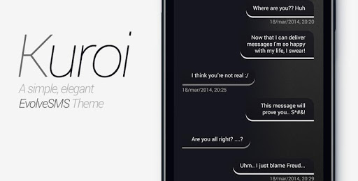 Kuroi - EvolveSMS Theme