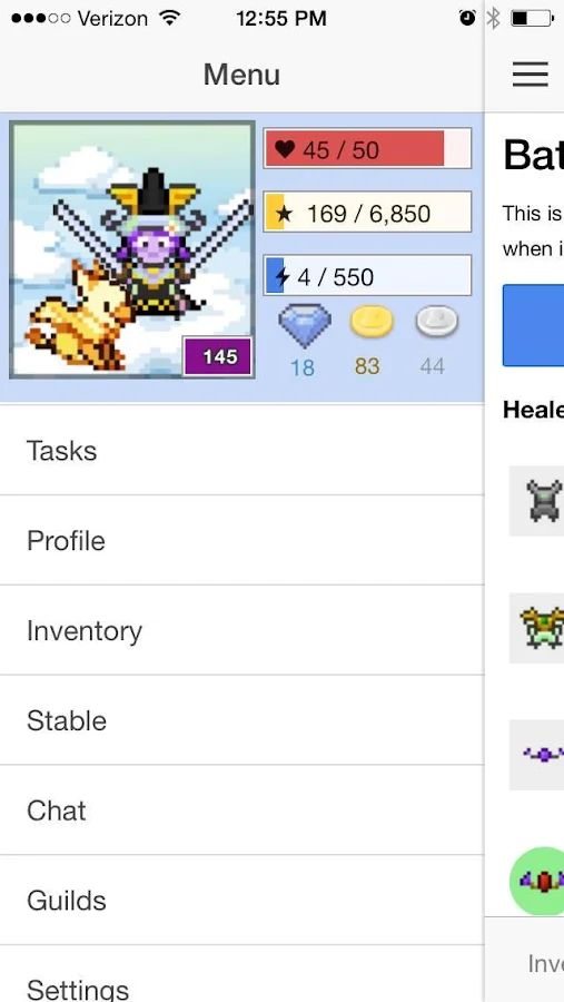 HabitRPG - screenshot