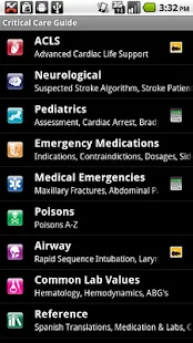 "Critical Care ACLS Guide App for Android" icon