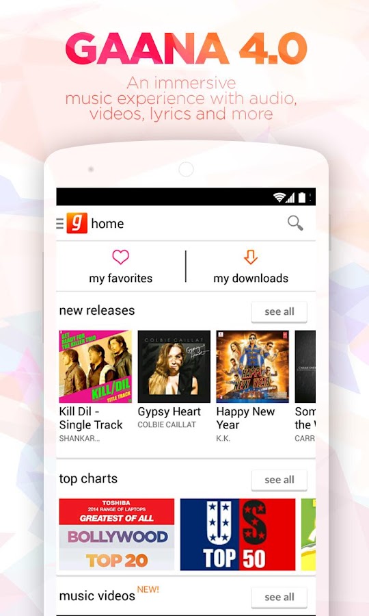 Gaana Bollywood & Hindi Songs screenshot