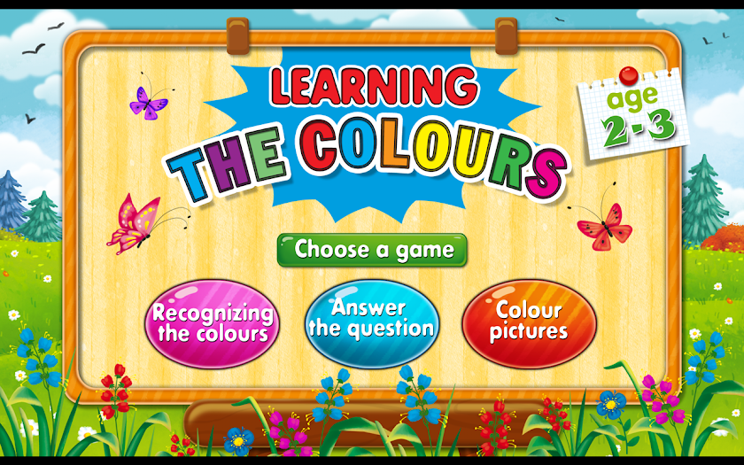 Learning the colours Screen 1