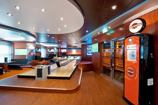  Enjoy a family-friendly night out with a few games of bowling during your sailing on MSC Divina.