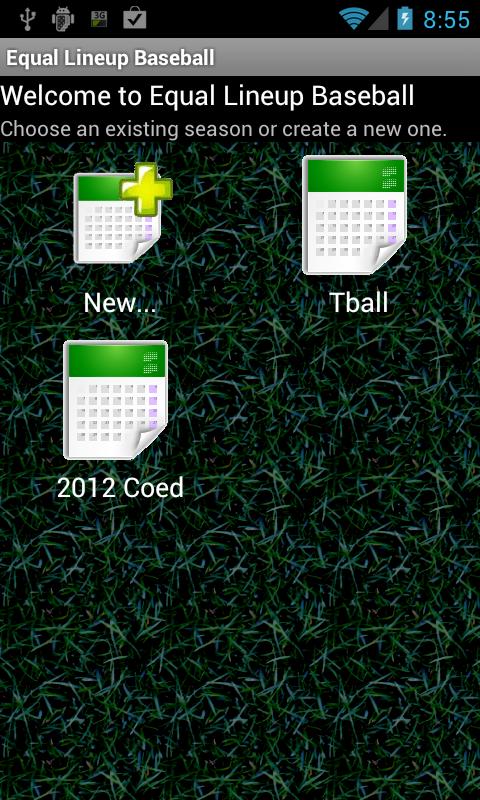 Android application Equal Lineup Baseball screenshort