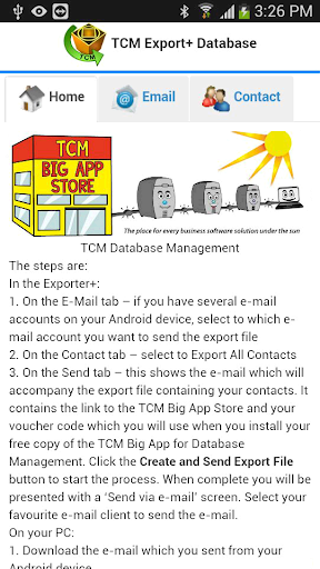 TCM Export + Database