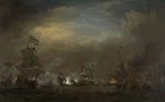 Zeeslag bij Kijkduin, 21 augustus 1673. Willem van de Velde II, ca. 1675