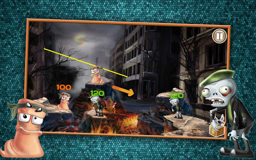 Игра Червячки против Зомби для планшетов на Android