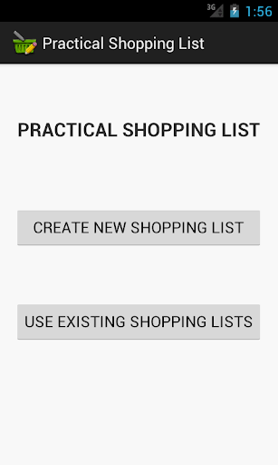 Practical Shopping List