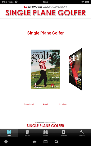 Single Plane Golfer