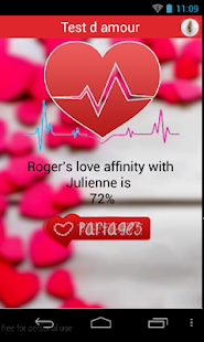 Test de l'amour :calculatrice Screenshots 3