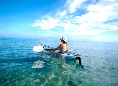 A kayak trip in the crystalline waters around Cozumel, Mexico