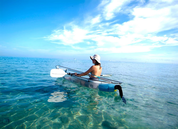 A kayak trip in the crystalline waters around Cozumel, Mexico