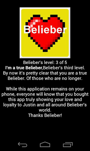 I'm a true Belieber