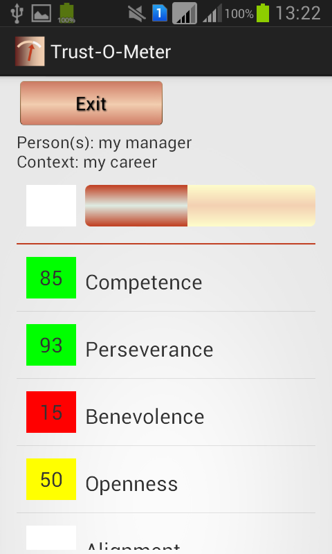 Trust-O-Meter Screen 2