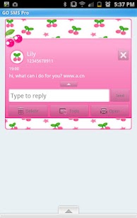 GO SMS - Cherries Bliss 1.1 MOD APK
