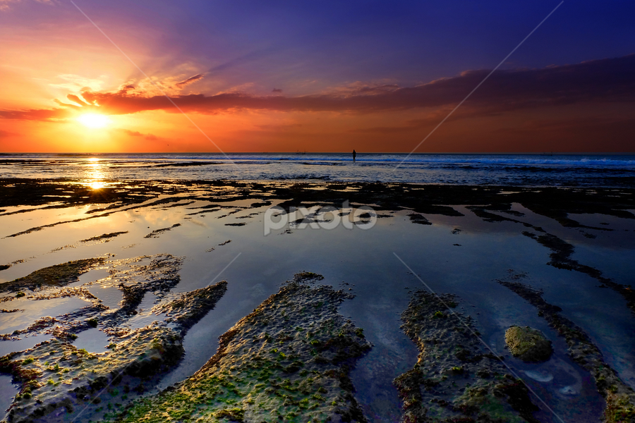 Sunset at Balangan Beach by Alfian Hangga Diputra - Landscapes Beaches