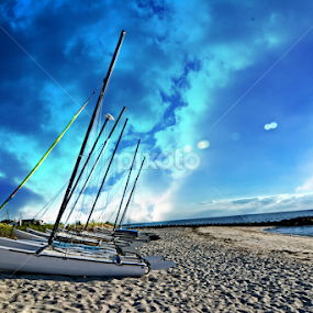 Beach walk boredom  by Dawn Robinson - Landscapes Beaches