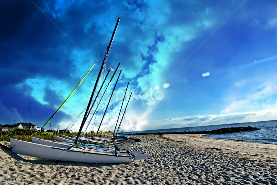Beach walk boredom  by Dawn Robinson - Landscapes Beaches