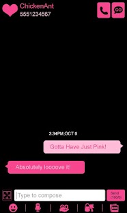 Free Touch of Pink Theme GO SMS APK