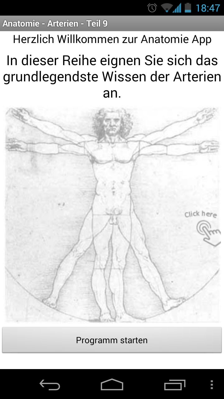 Android application Anatomy - Arteries screenshort